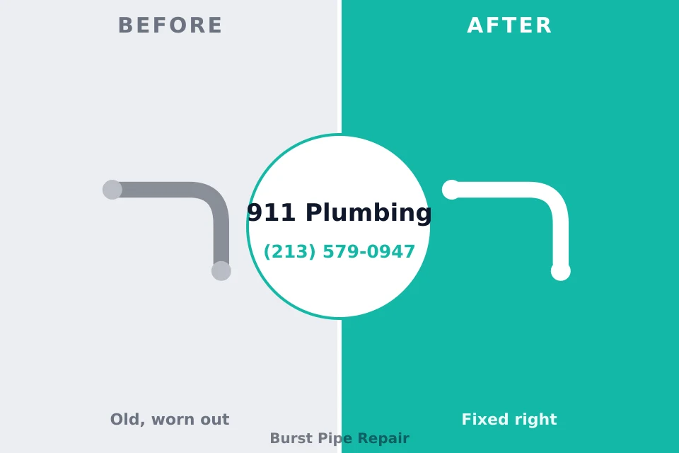 Before and after: plumbing company Corte Madera, CA
